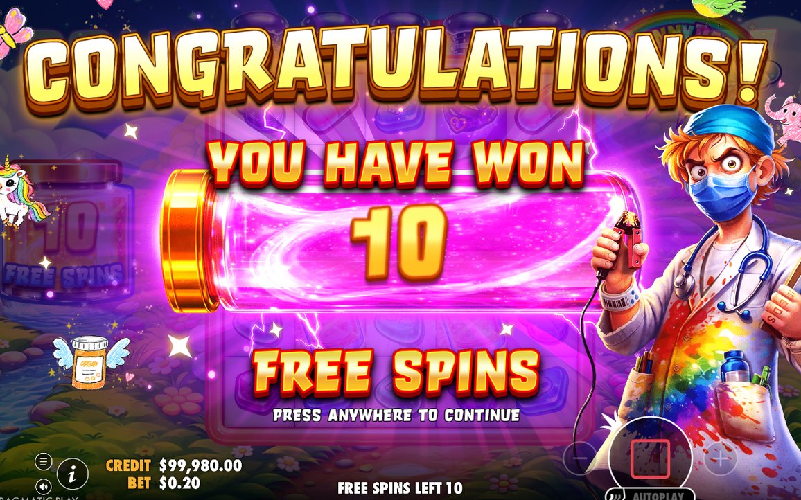 Ten free spins running with silver and gold badges